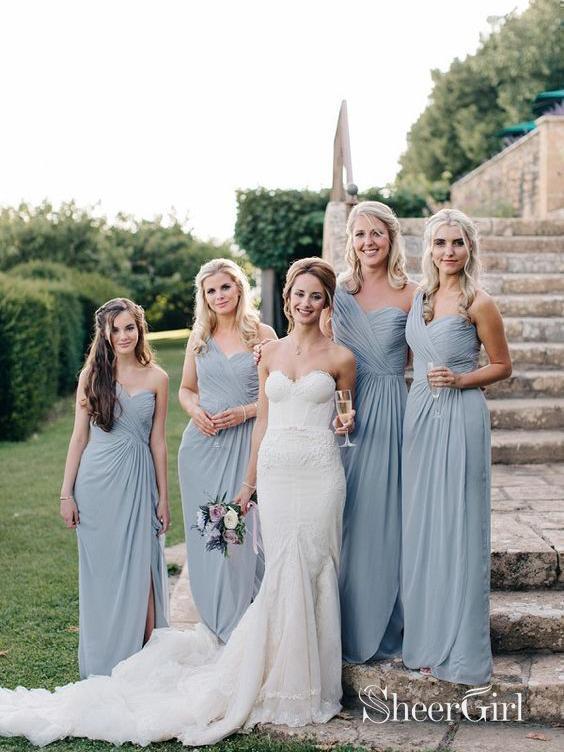 dusty blue bridesmaid dress